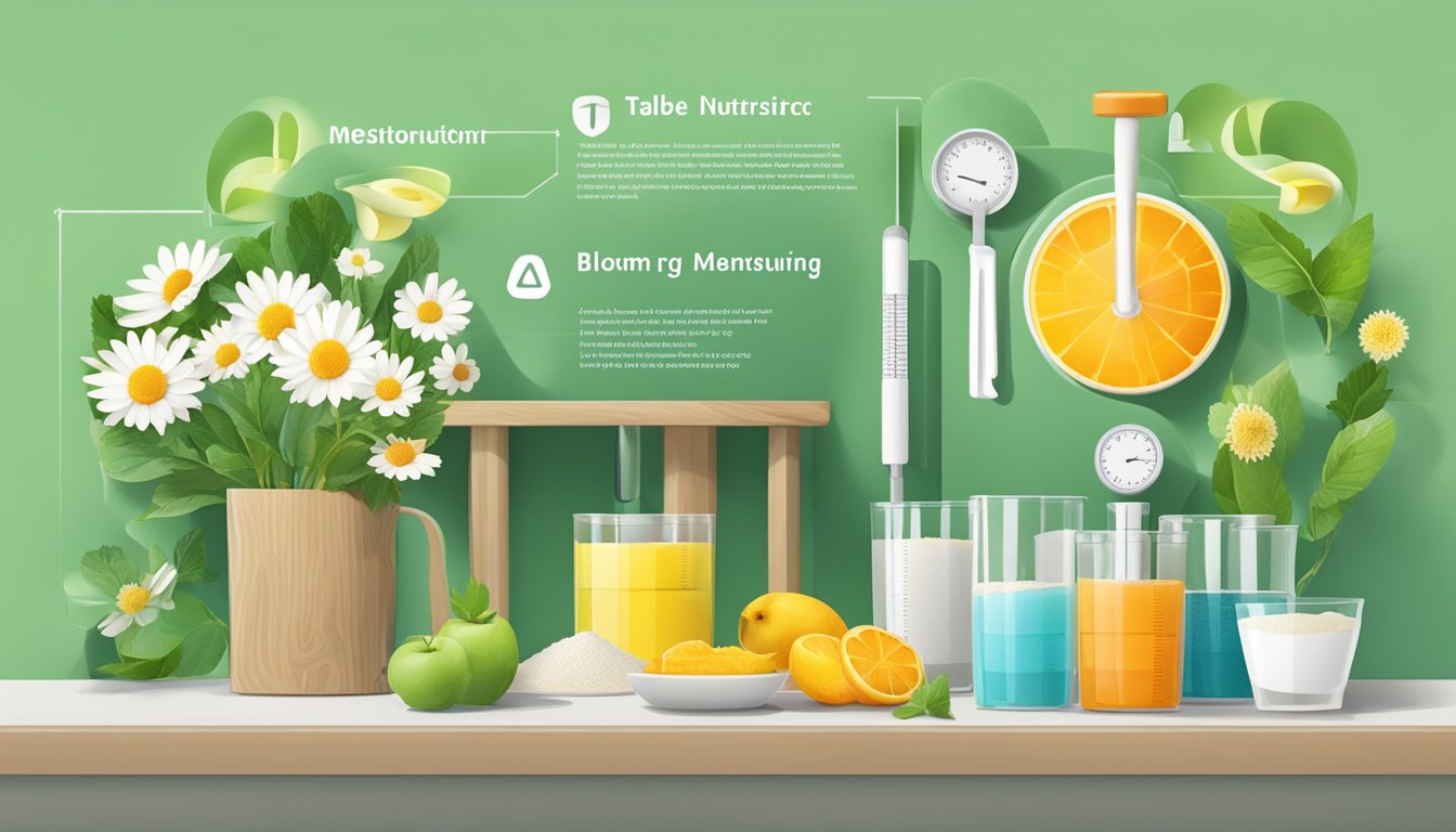 A table with various servings of Bloom Nutrition High Energy and a measuring tool for testing