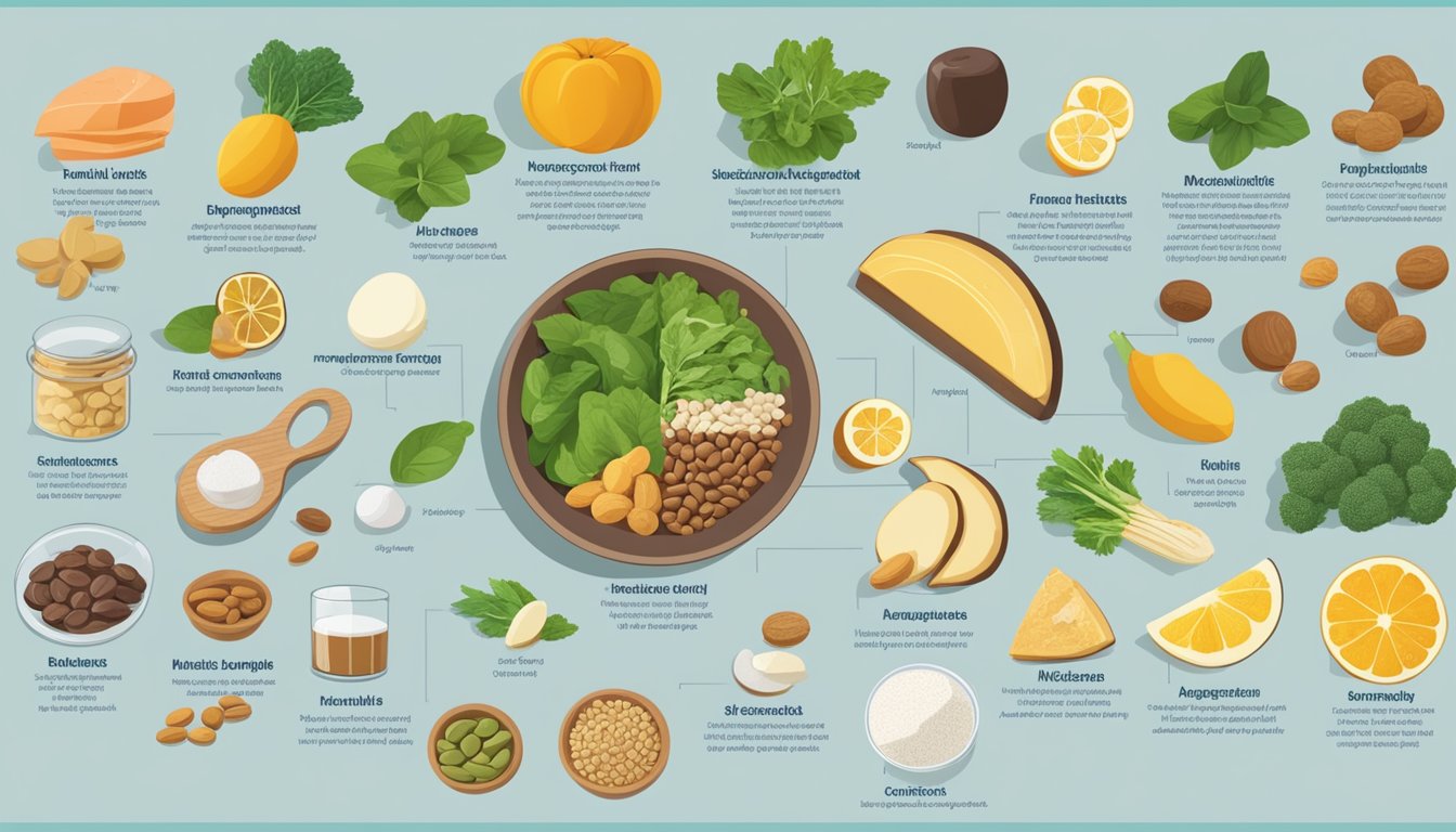 A table with various foods rich in magnesium, alongside a list of potential risks and side effects