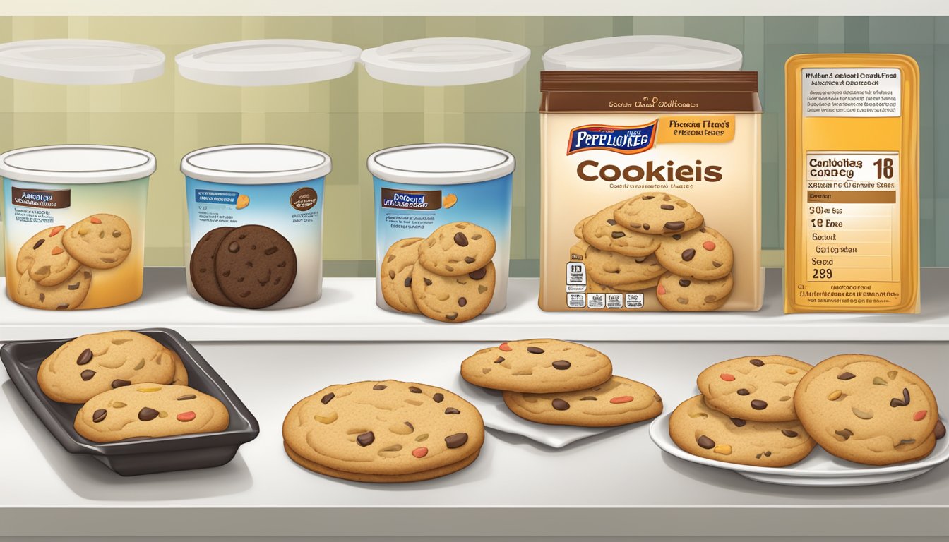 A plate of Pepperidge Farm cookies with a portion size guide showing recommended limits