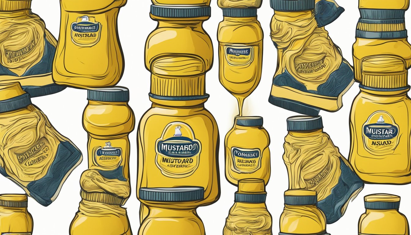 A bottle of mustard overflowing with excessive amount