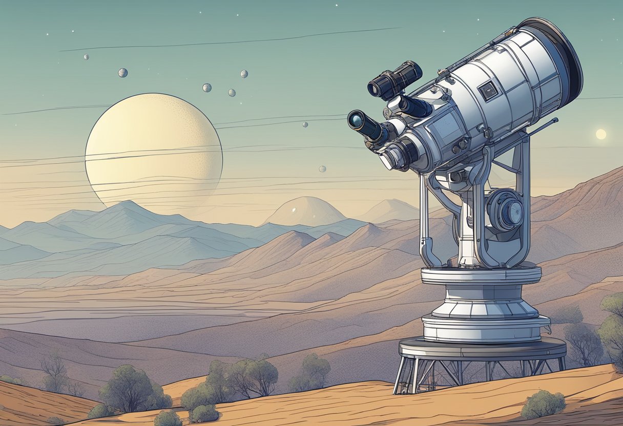 A telescope captures data on distant stars. Machine learning algorithms analyze the data, revealing patterns that indicate the presence of new exoplanets