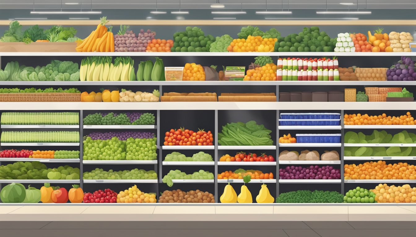 A colorful display of fresh produce, neatly arranged shelves of high-quality products, and a wide selection of groceries at Ralphs