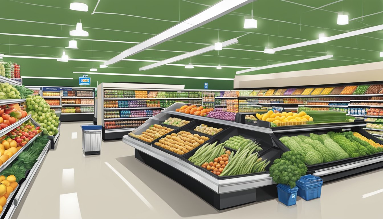 A bustling Food Lion store with bright, clean aisles, fresh produce, and a variety of affordable, high-quality products