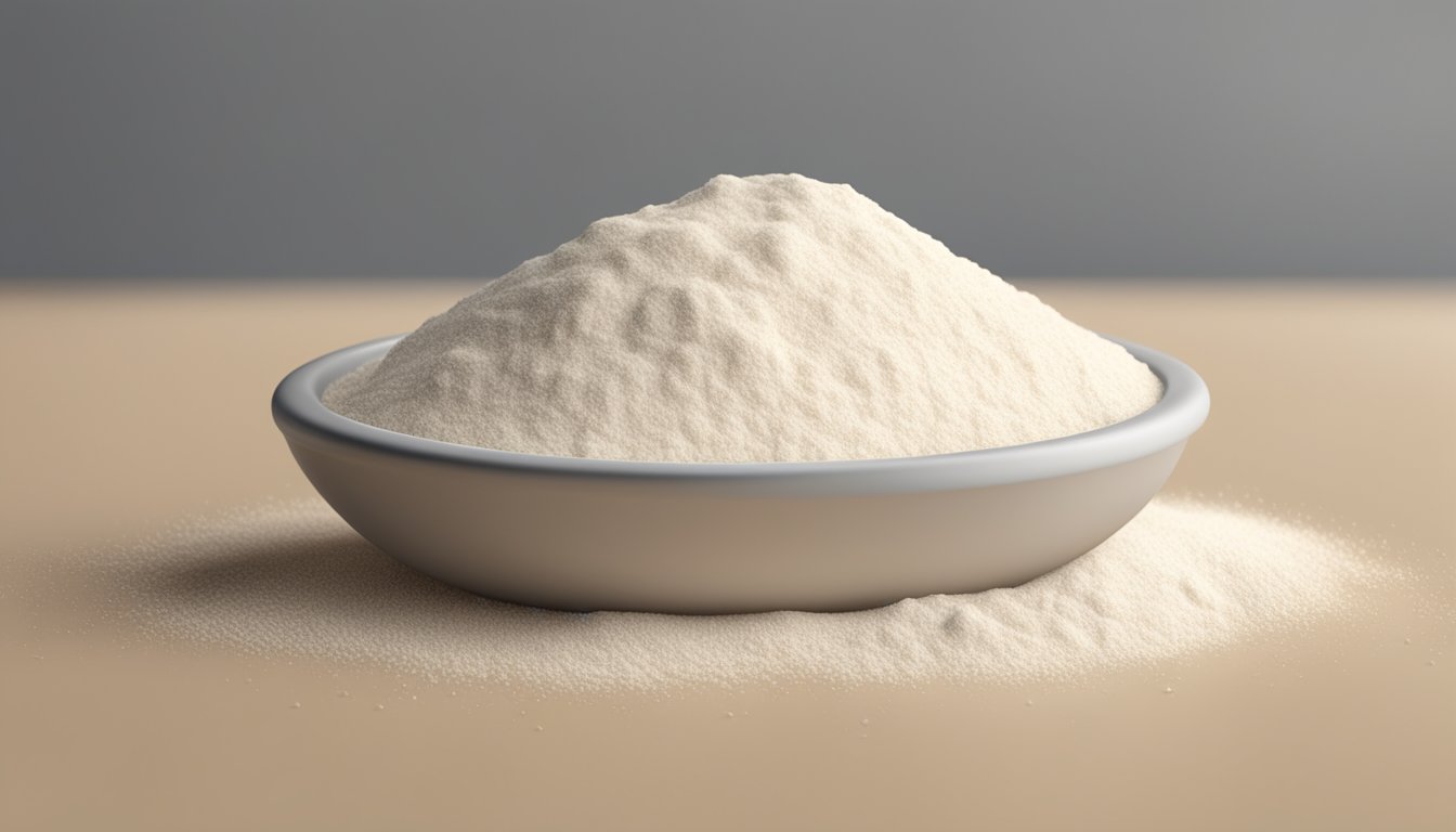 A bag of tapioca flour with a clear expiration date and no signs of discoloration or unusual smell