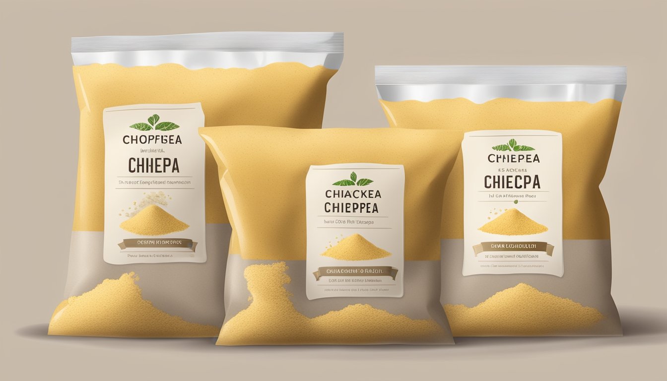 A bag of chickpea flour with mold spots and a foul odor