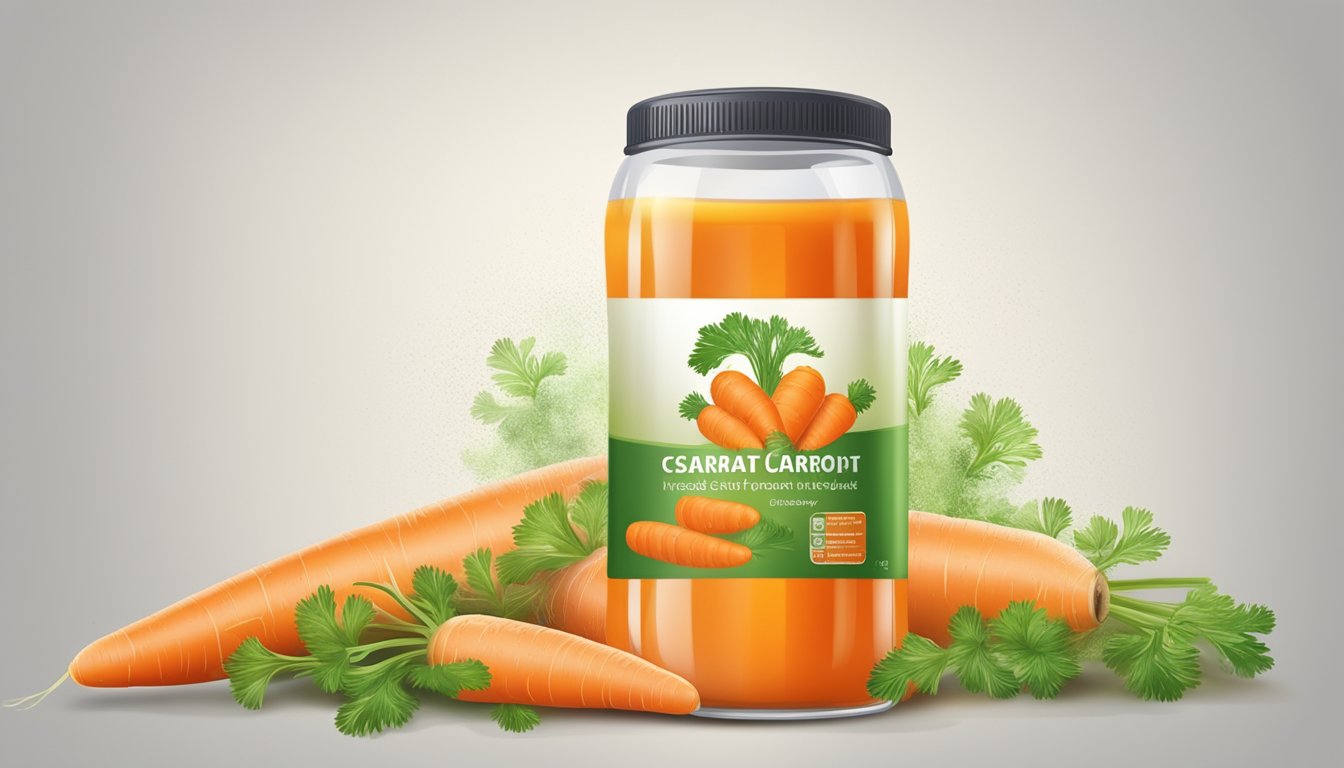 A bottle of carrot juice with mold and a foul odor