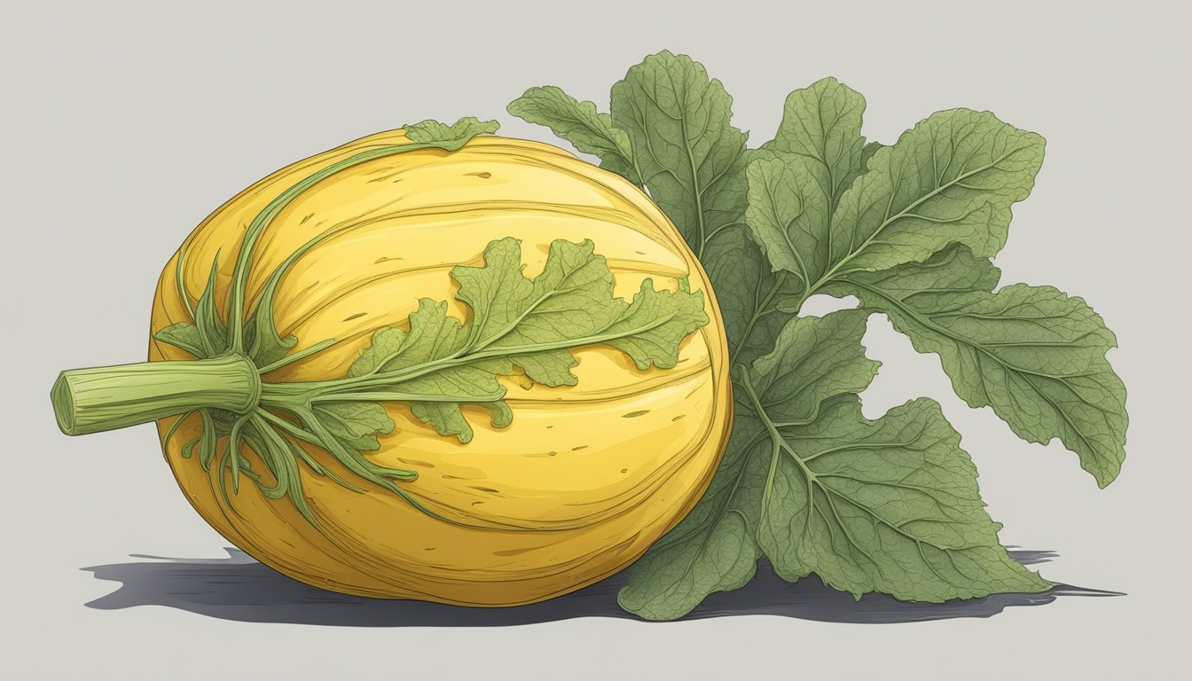 A spaghetti squash with mold and a foul smell