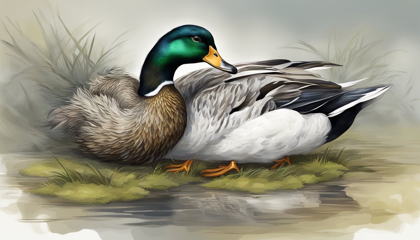 A duck with moldy feathers and a foul odor