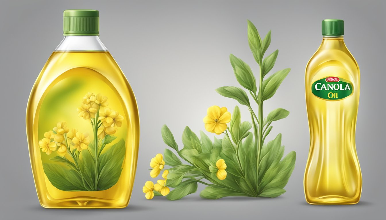 A canola oil bottle with a foul odor and cloudy appearance