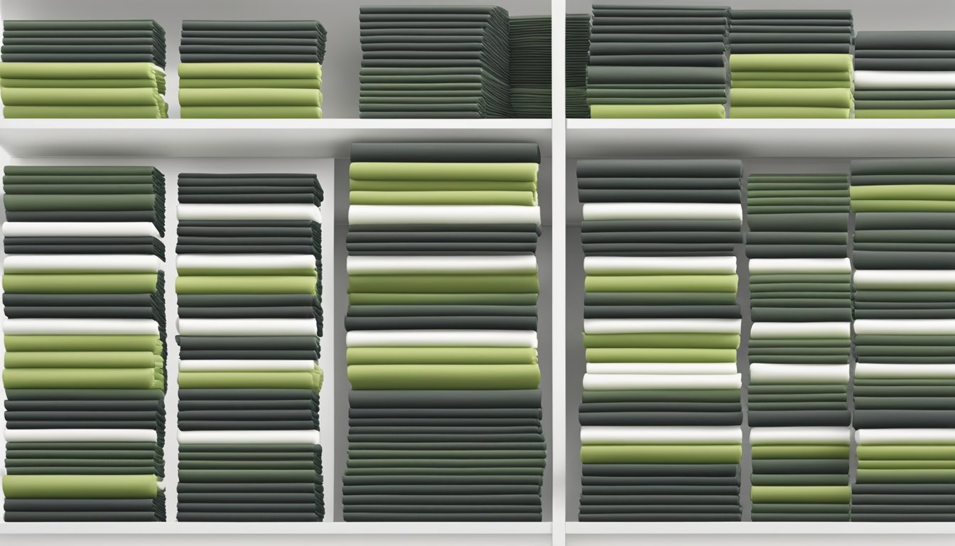 A neatly arranged stack of nori sheets on a clean, white shelf with no signs of spoilage or discoloration