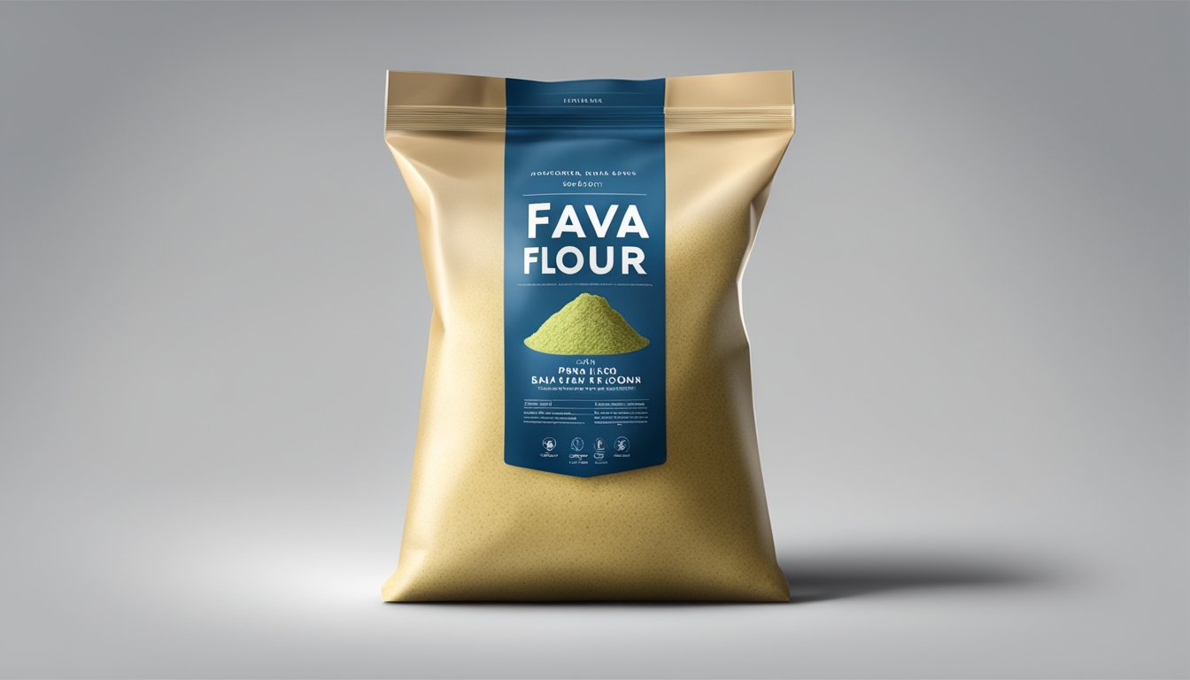 A bag of fava bean flour with visible mold and a musty odor