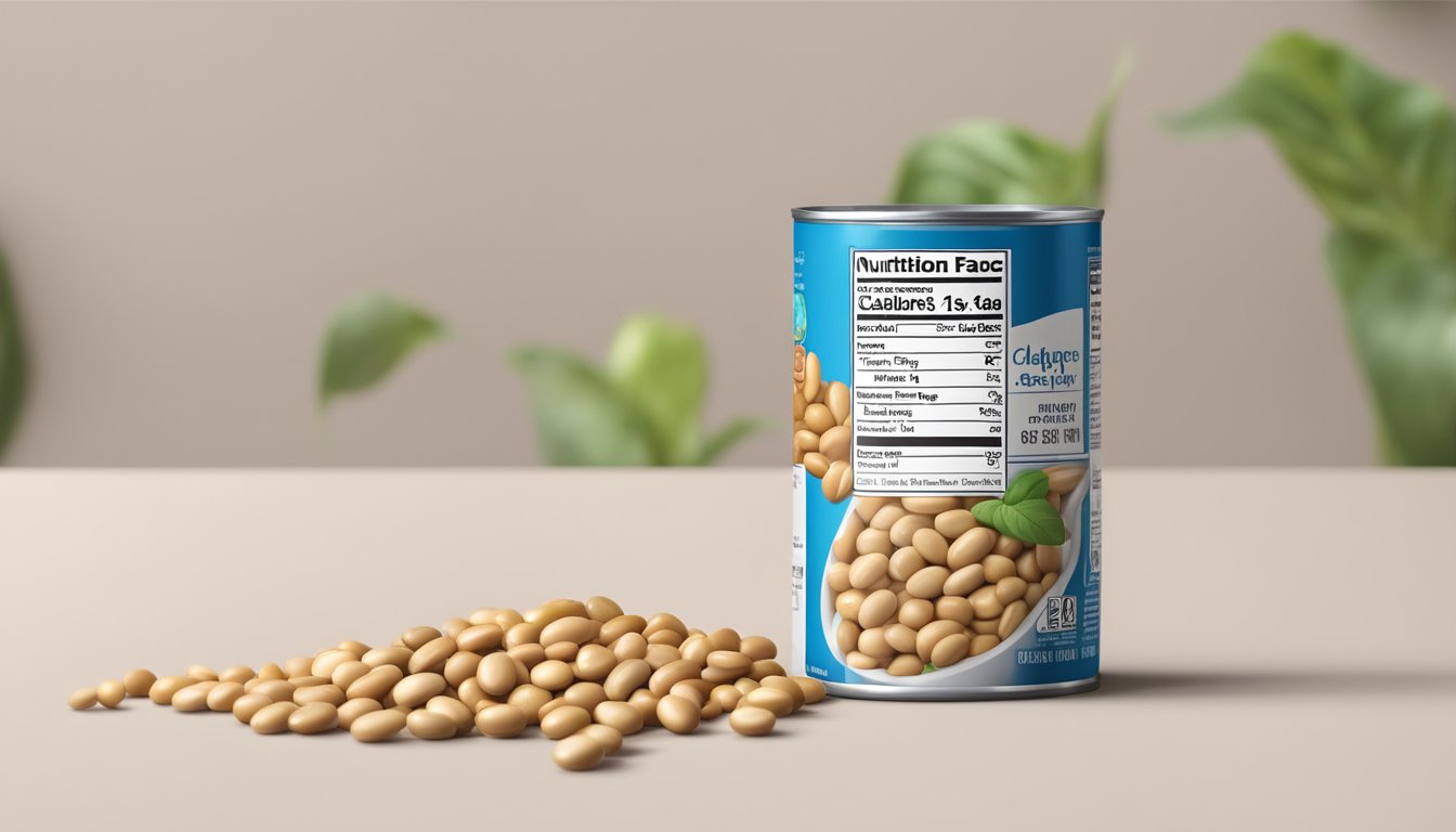 A can of calypso beans with a nutrition label showing sodium content