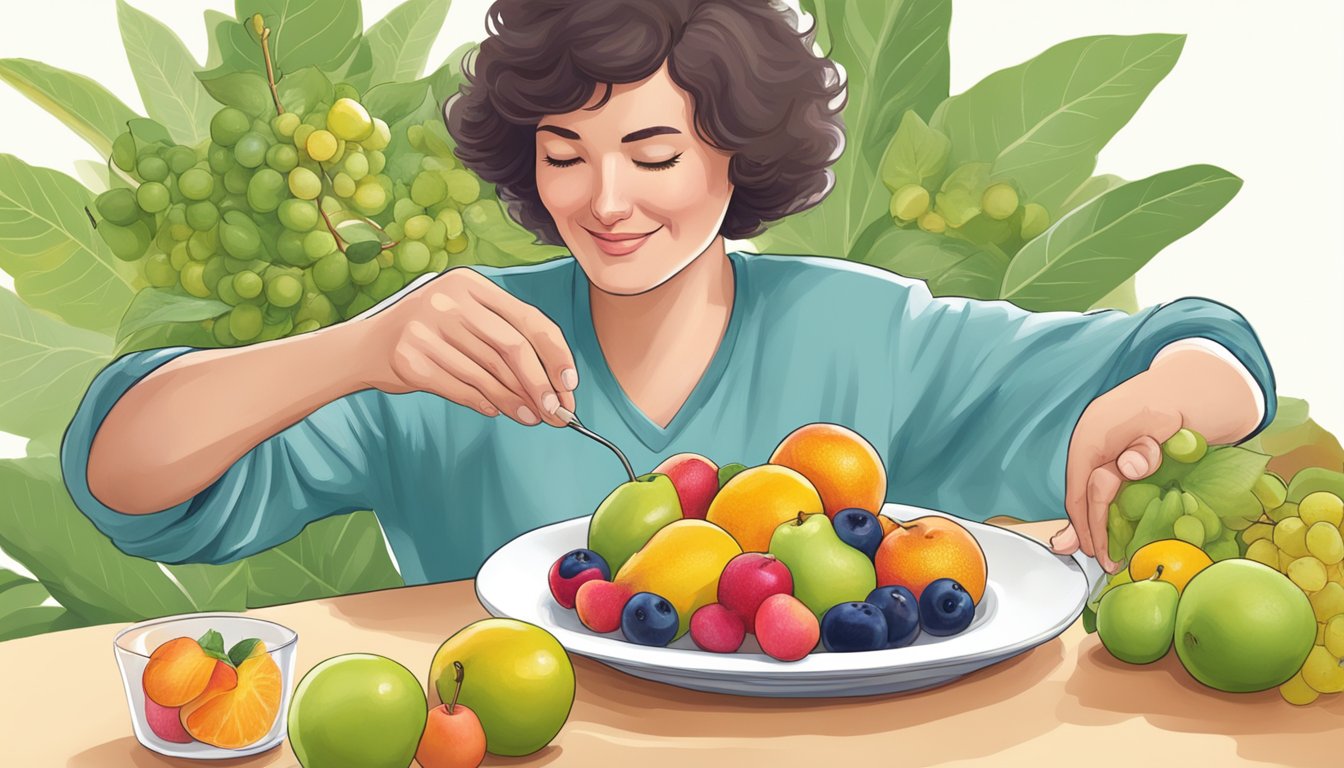 A person with diabetes enjoying a bowl of nance fruit