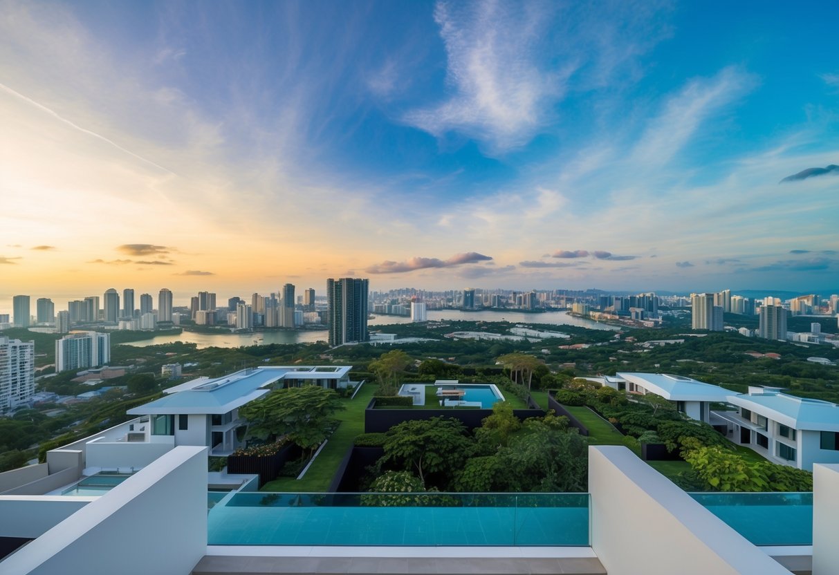 A panoramic virtual tour of a modern Cebu property, showcasing the spacious living areas and stunning city views