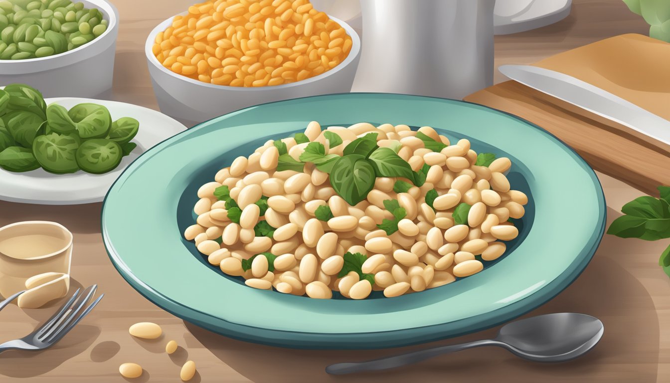 A diabetic-friendly meal featuring white kidney beans being incorporated into a delicious and nutritious recipe