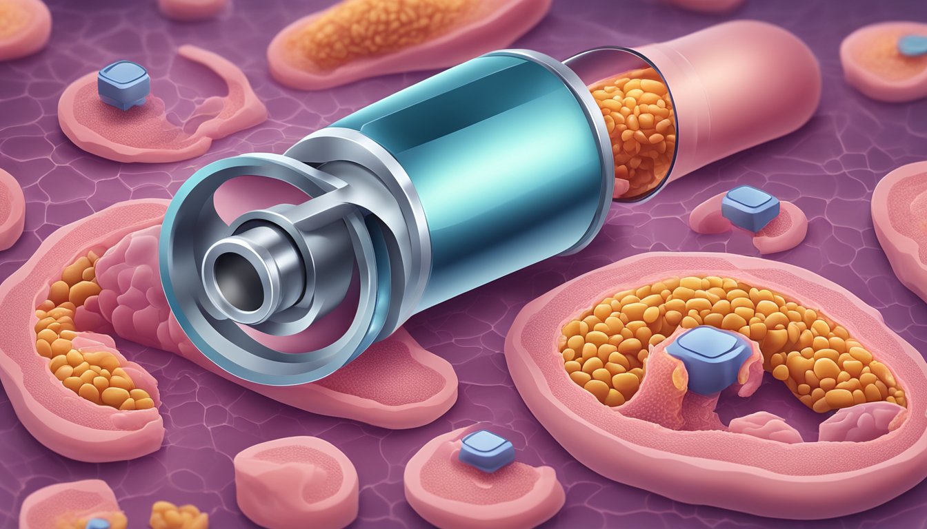 A microscope revealing inflamed intestinal tissue due to lactose intolerance