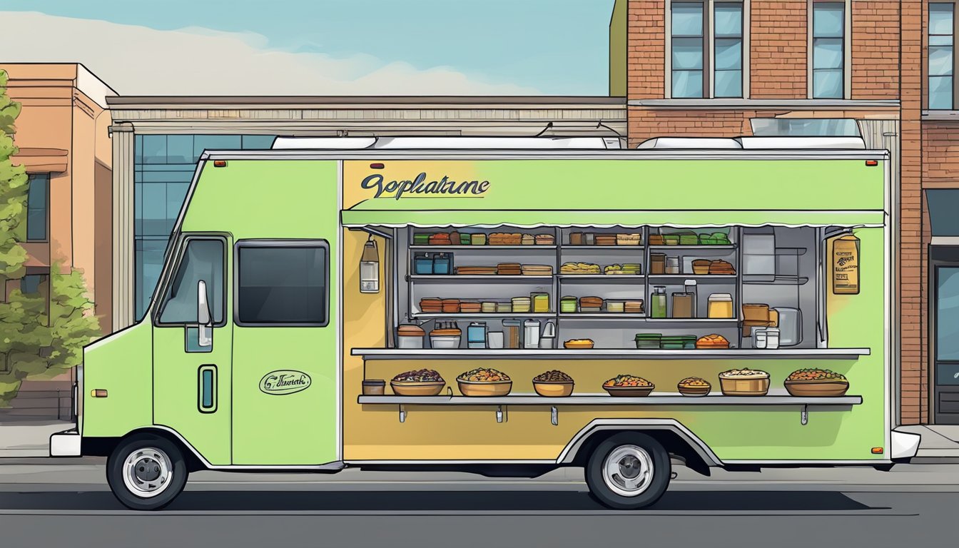 A food truck parked in compliance with operational standards and safety regulations in Spokane, Washington