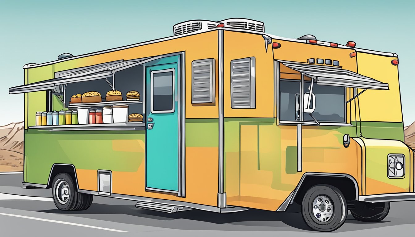 A food truck parked in compliance with sunrise manor, Nevada laws