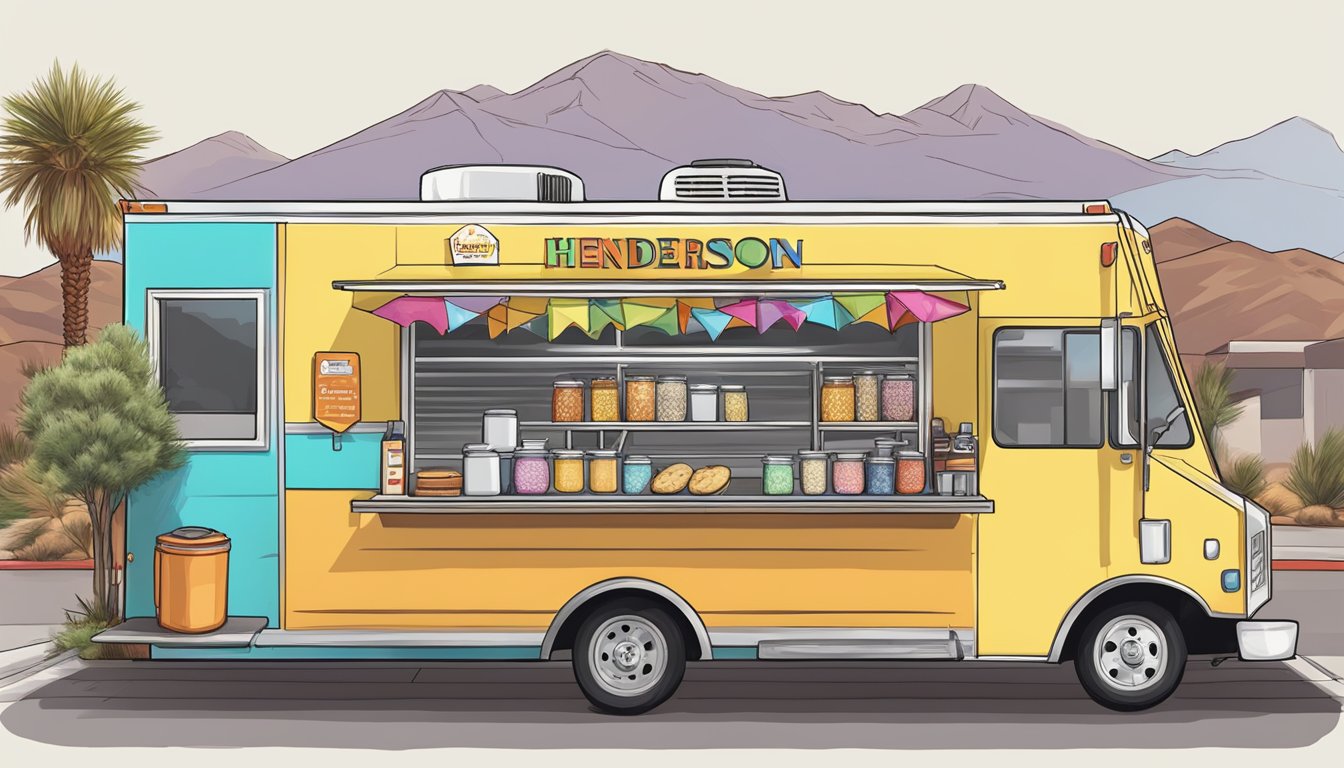 A food truck parked in compliance with Henderson, Nevada's location and parking laws