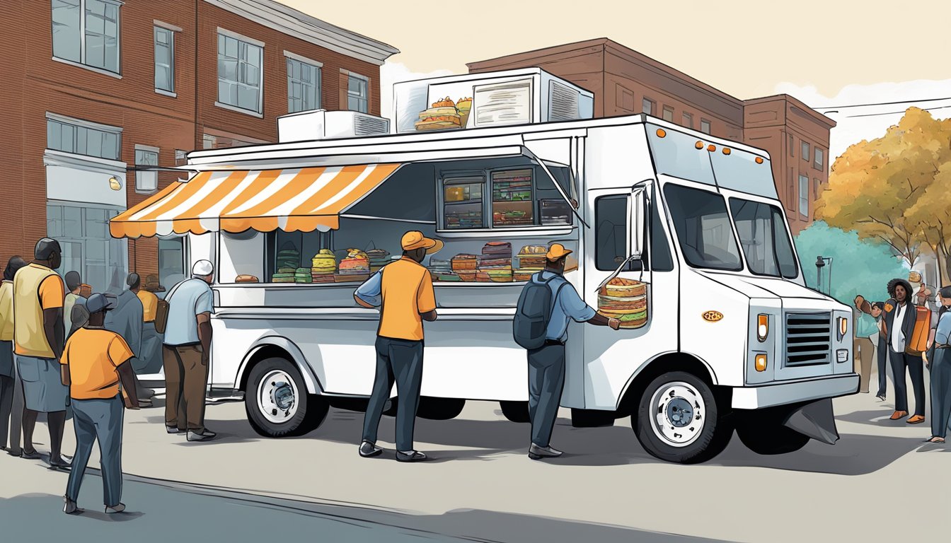 A group of officials review and approve food truck laws in a Maryland government office