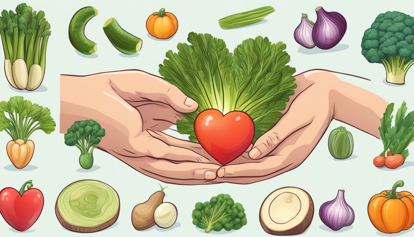 A diabetic person comparing heart of palm with other vegetables