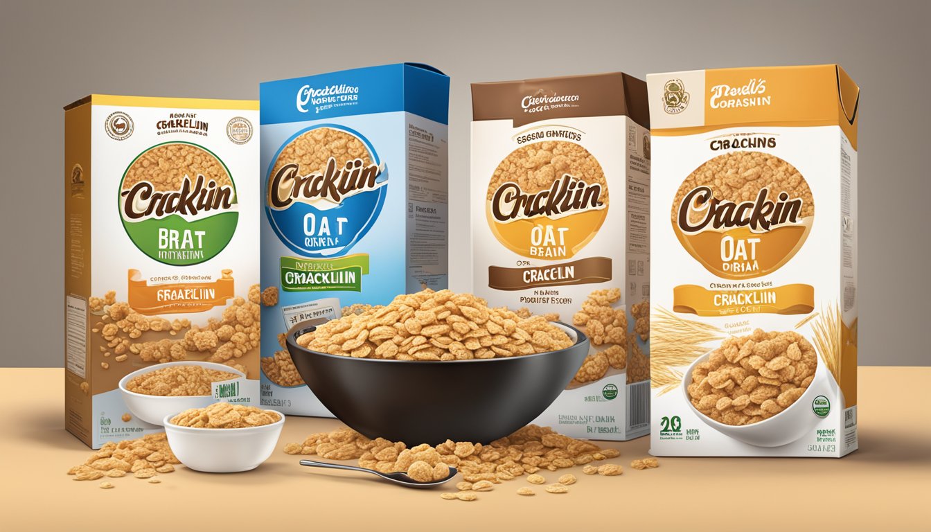 A bowl of Cracklin' Oat Bran cereal sits next to other cereal boxes, highlighting its superior nutrition