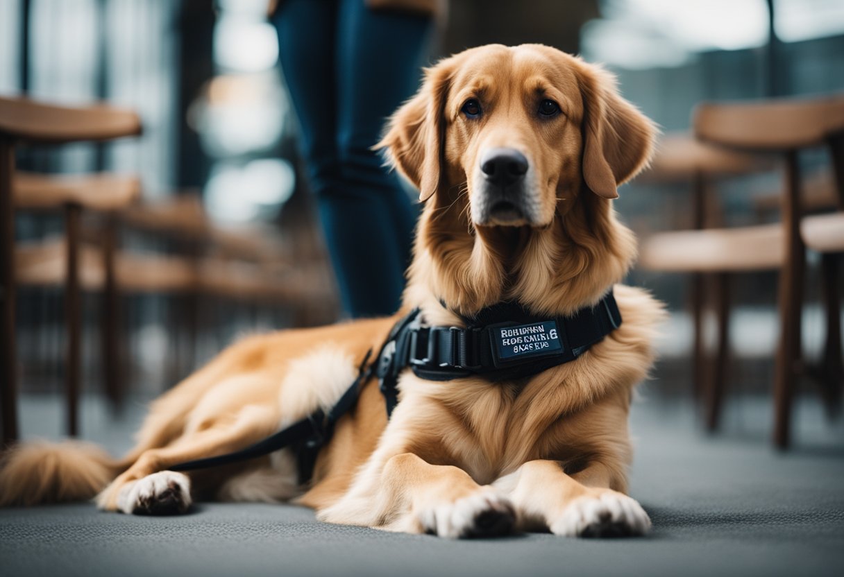 Anna's service dog comforts her during a panic attack, providing stability and support