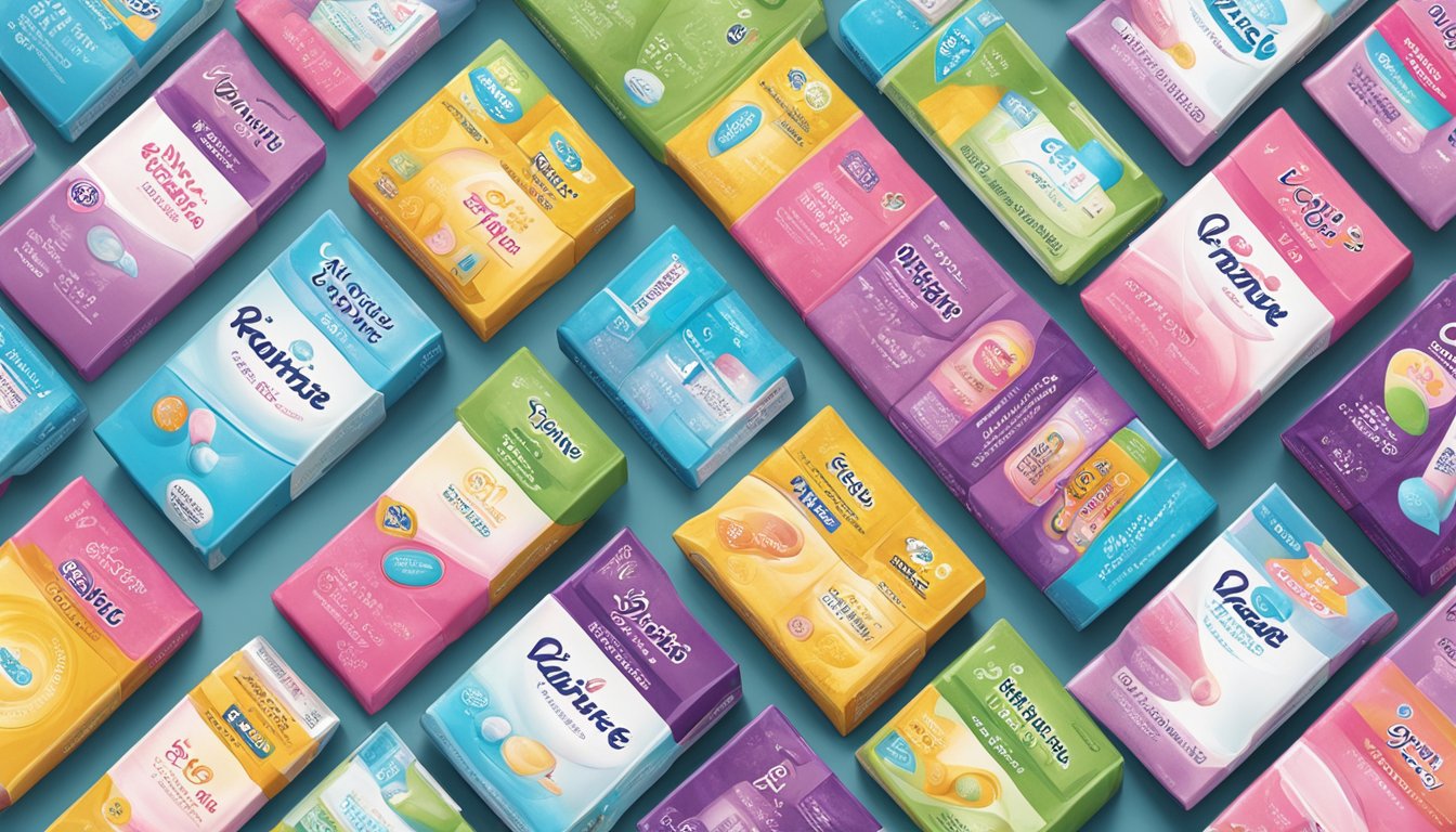 A ShopRite shelf displays various pregnancy test brands in colorful packaging