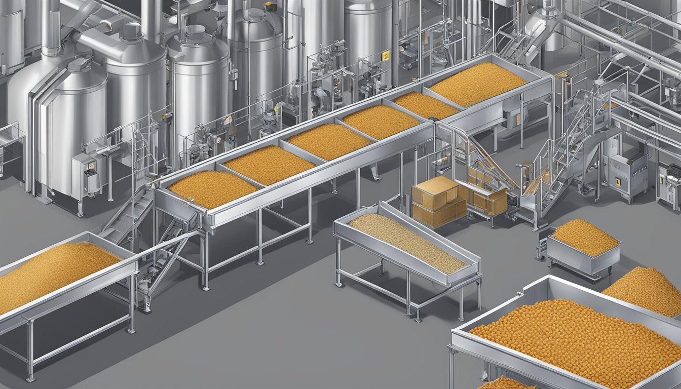 A dog food production line at WinCo Foods, meeting quality and safety standards