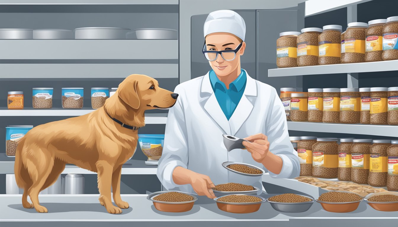 A lab technician tests Costco dog food for safety and quality using specialized equipment