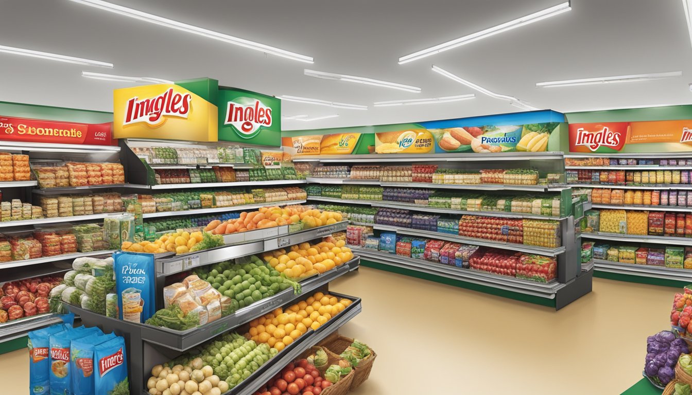 Ingles Markets displays products with new pricing tags and promotional signs, attracting more customers and increasing profit margins