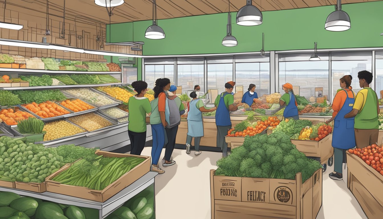 A bustling local food co-op with fresh produce, bulk bins, and health options in Seattle, WA