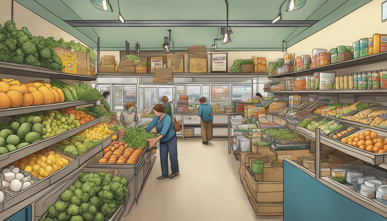 A bustling local food co-op in Tacoma, WA, filled with specialty items and health products