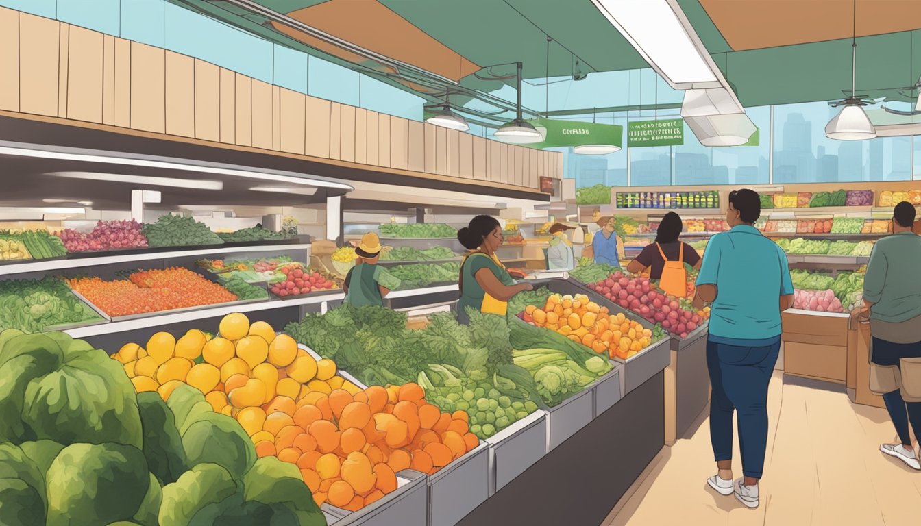 Customers browsing fresh produce at Chula Vista's bustling local food co-op