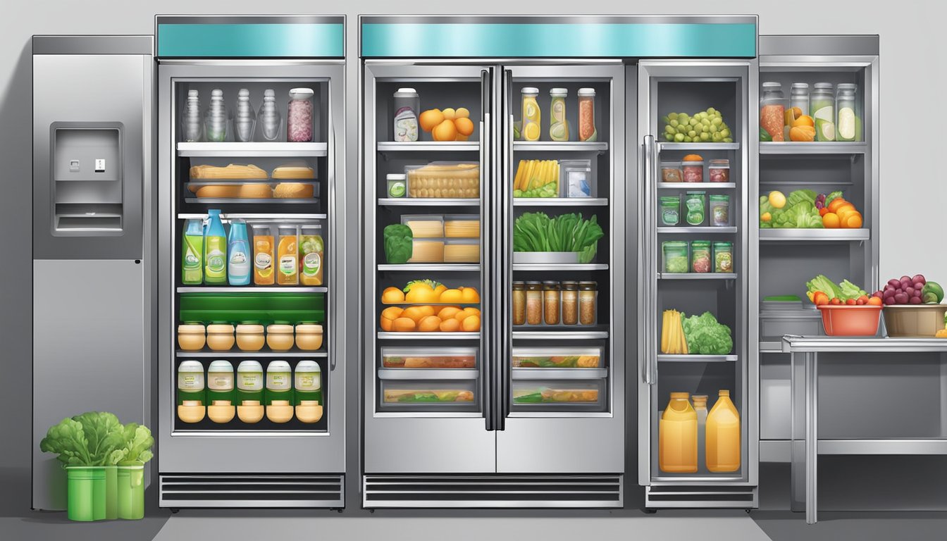 A well-organized and stocked community fridge with clear signage and regular maintenance