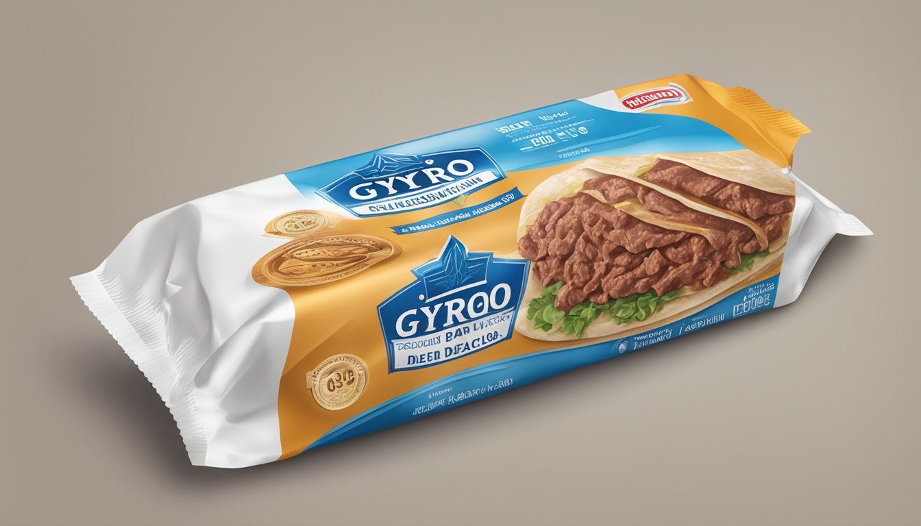 A package of beef gyro sits on a kitchen counter, its expiration date long past. The meat is discolored and emits a foul odor