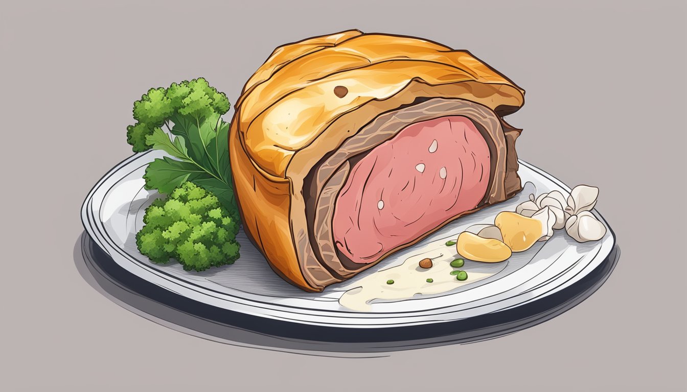 A slice of Beef Wellington with mold and a foul odor