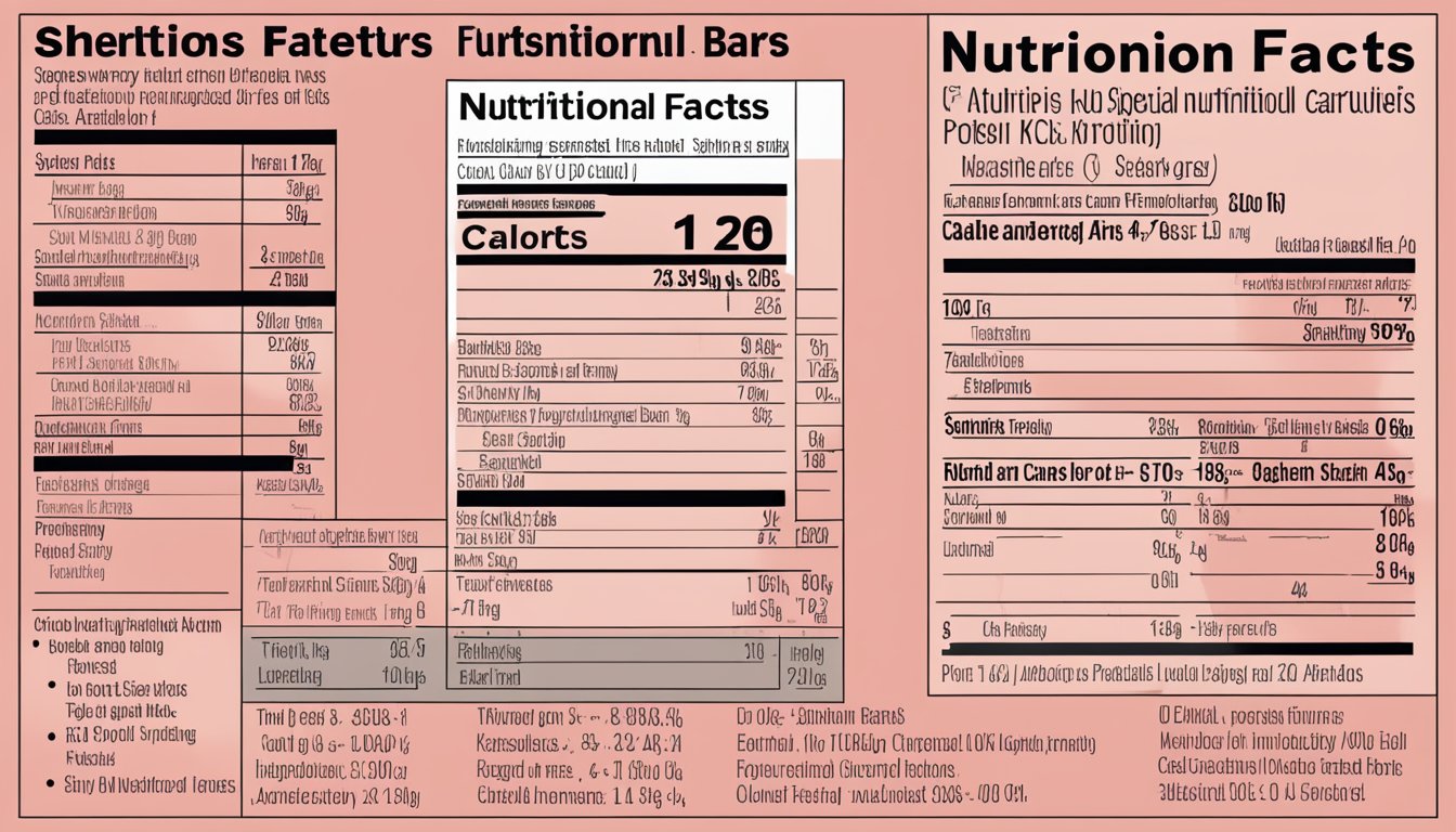 A table displaying the detailed nutritional facts of Special K strawberry protein bars, including calories, protein, carbs, and other key information