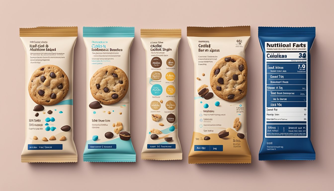 A variety of Balance Bar flavors and Cookie Dough nutritional facts displayed on a clean, modern background