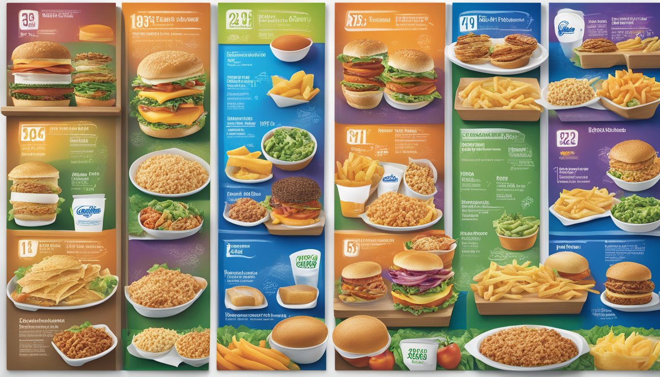 A colorful menu board at Culver's displaying a variety of fresh, healthy food options