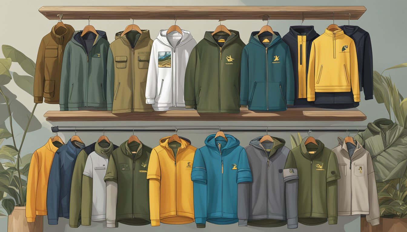 A display of top hunting brands' new youth clothing releases on sale