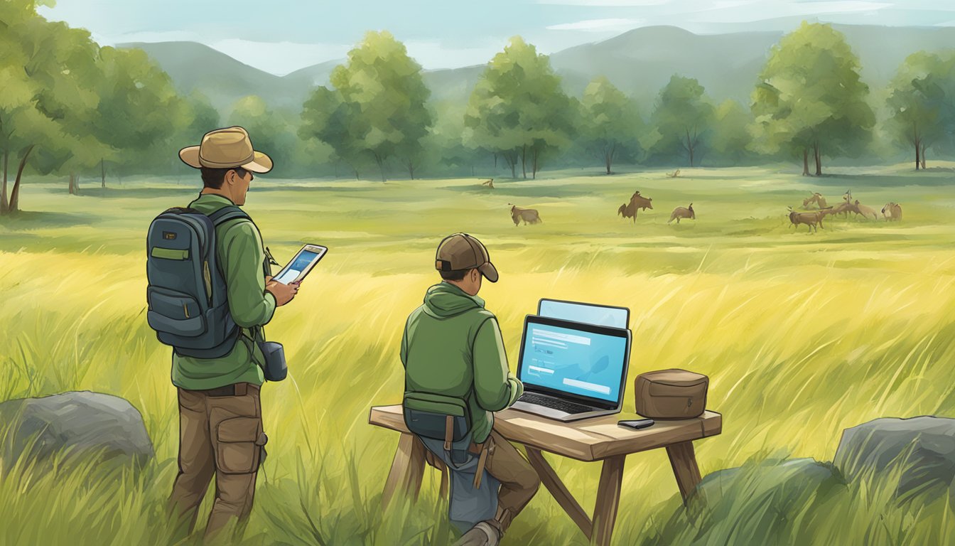 An outdoor field day with internet access for hunter education resources