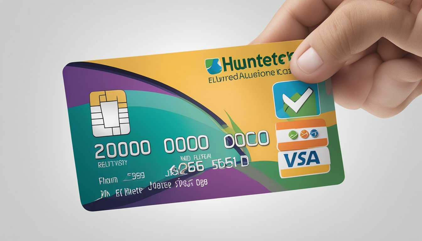 A person's hand holding a newly received hunter education replacement card, with a smile on their face