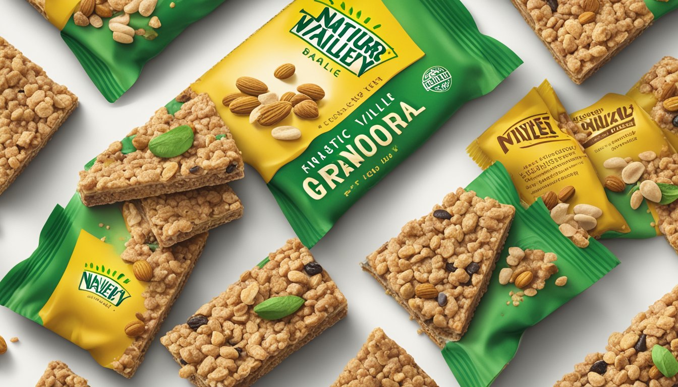 A pile of Nature Valley Granola Bars with some showing signs of mold and discoloration