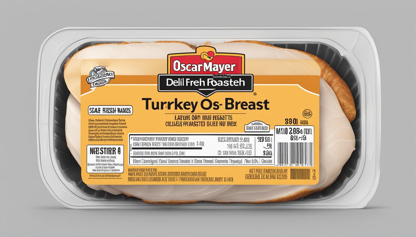 A package of Oscar Mayer Deli Fresh Oven Roasted Turkey Breast with a clear expiration date