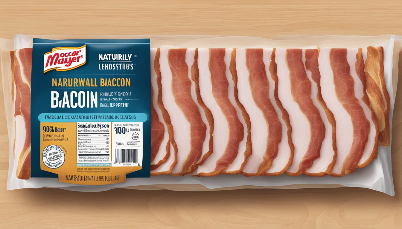 A package of Oscar Mayer Naturally Hardwood Smoked Bacon with visible signs of spoilage