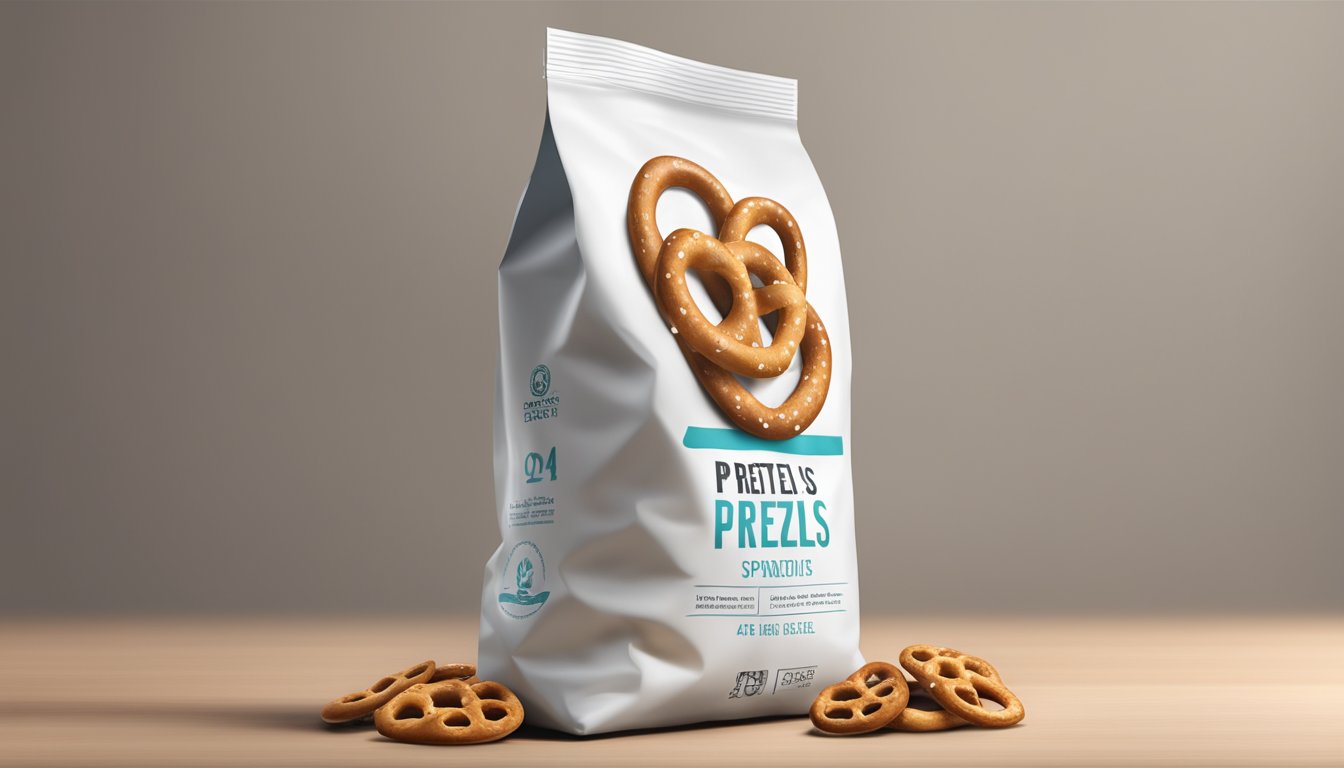 A half-empty bag of pretzels with visible mold and an expiration date passed. A foul smell emanates from the open package