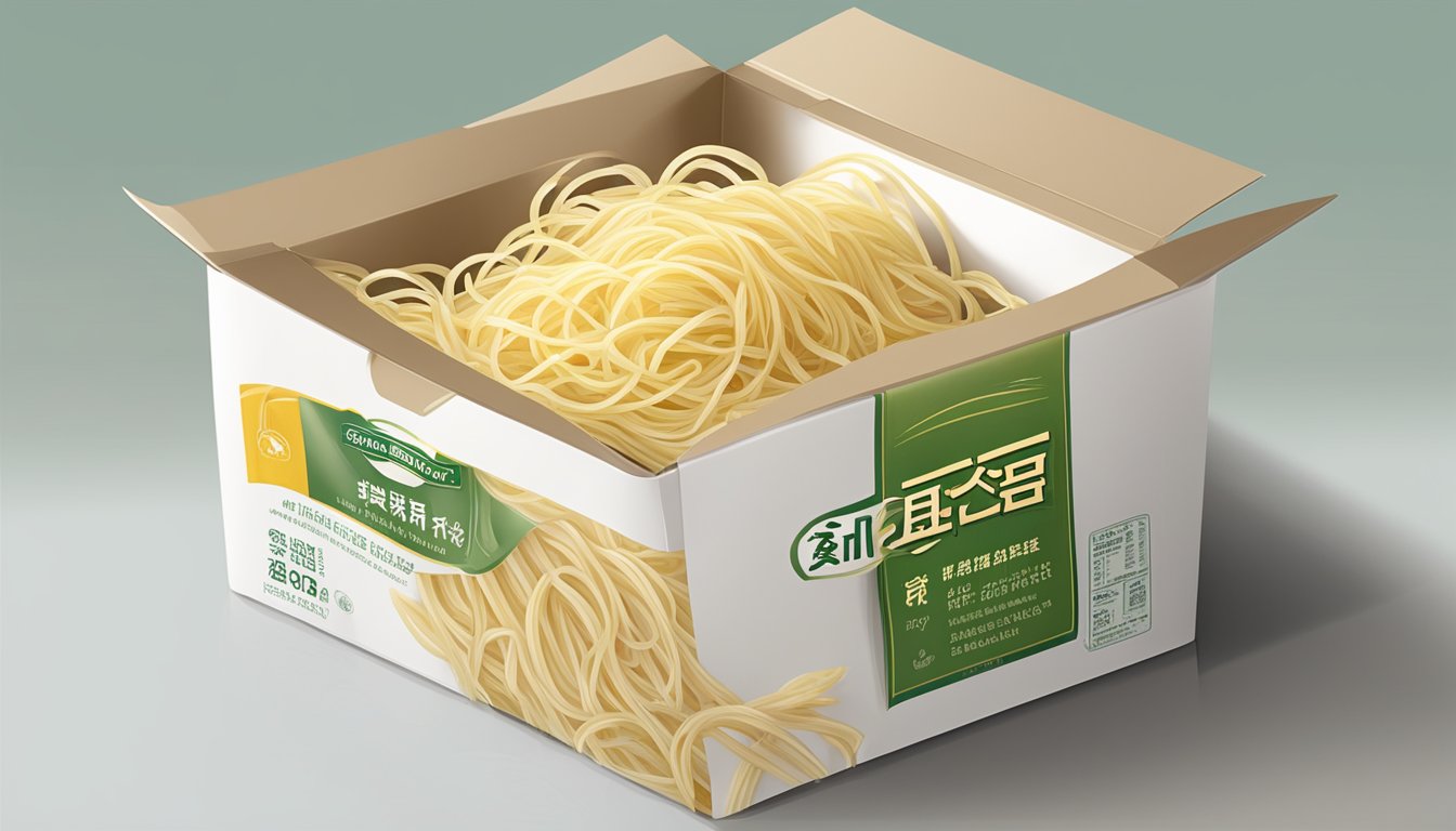 A sealed package of somen noodles stored in a cool, dry pantry