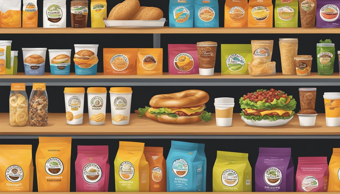 A display of fresh, colorful and nutritious food options at an Einstein Bagels store