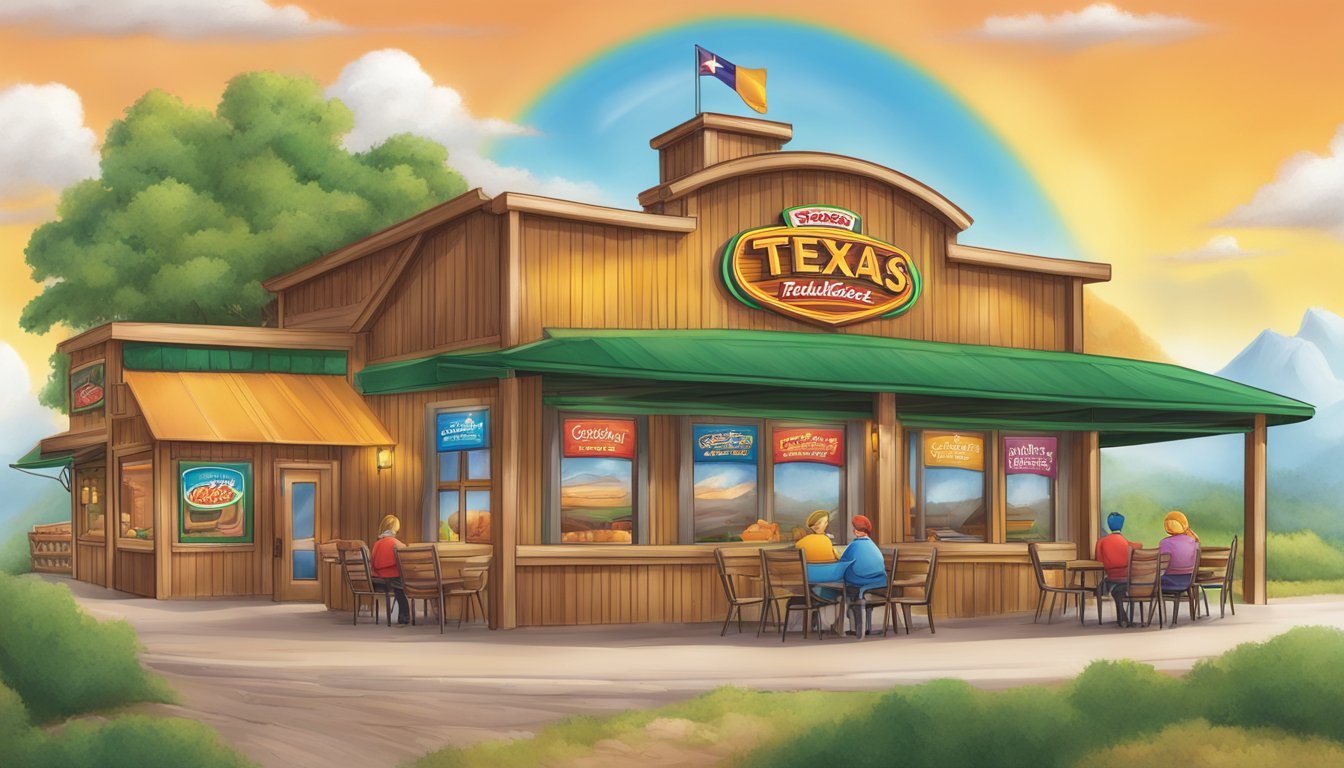 A colorful children's menu featuring healthy options at Texas Roadhouse